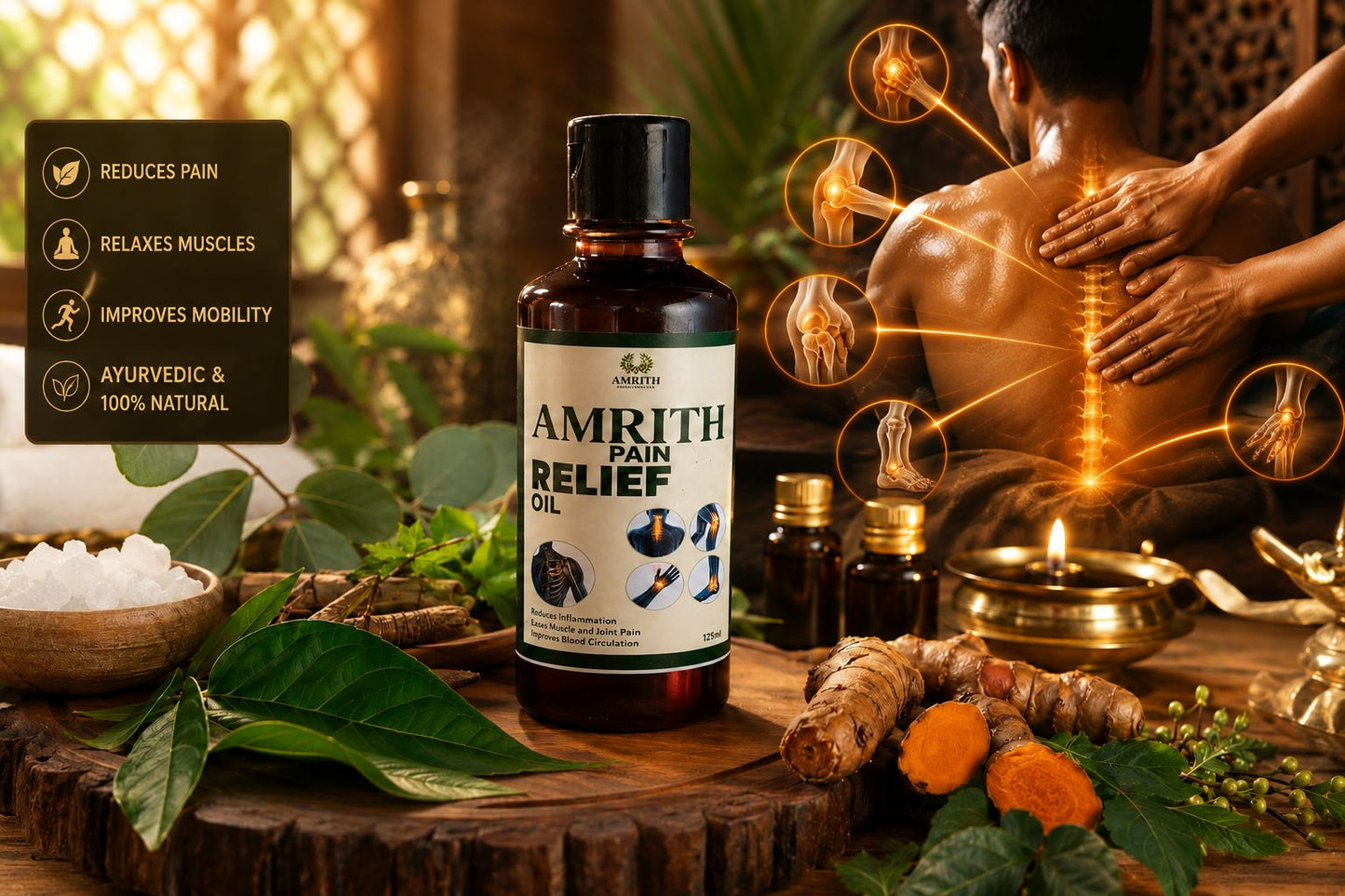 Amirth Pain Relief Oil: Nature’s Touch for Lasting Comfort