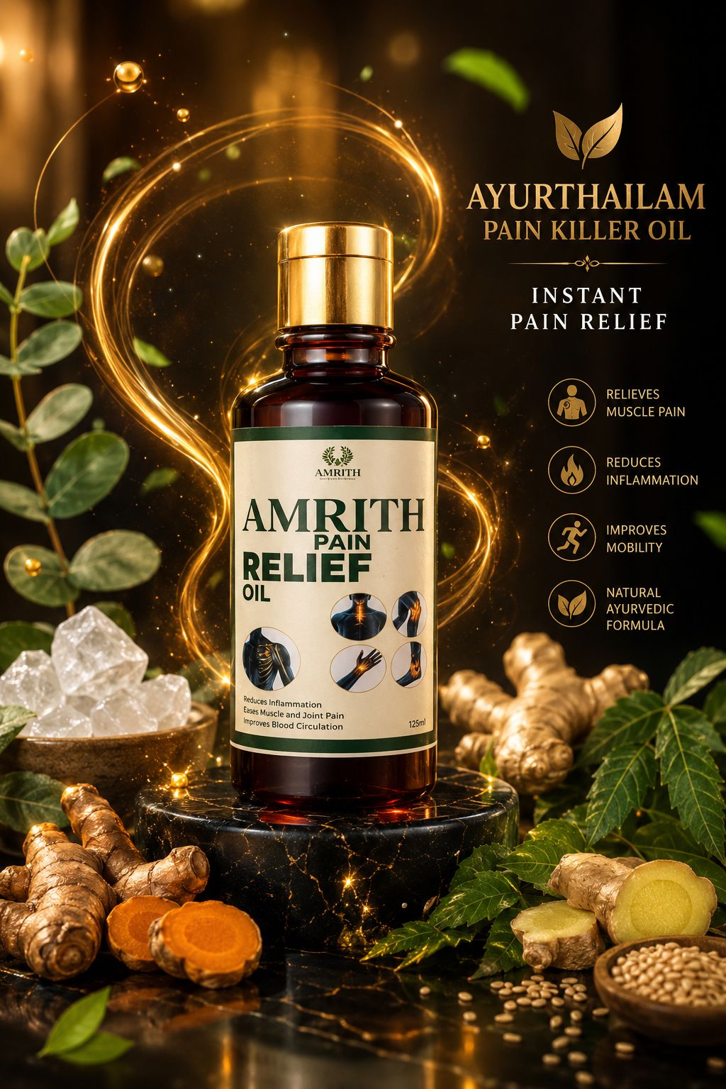 Amirth Pain Relief Oil: Nature’s Touch for Lasting Comfort